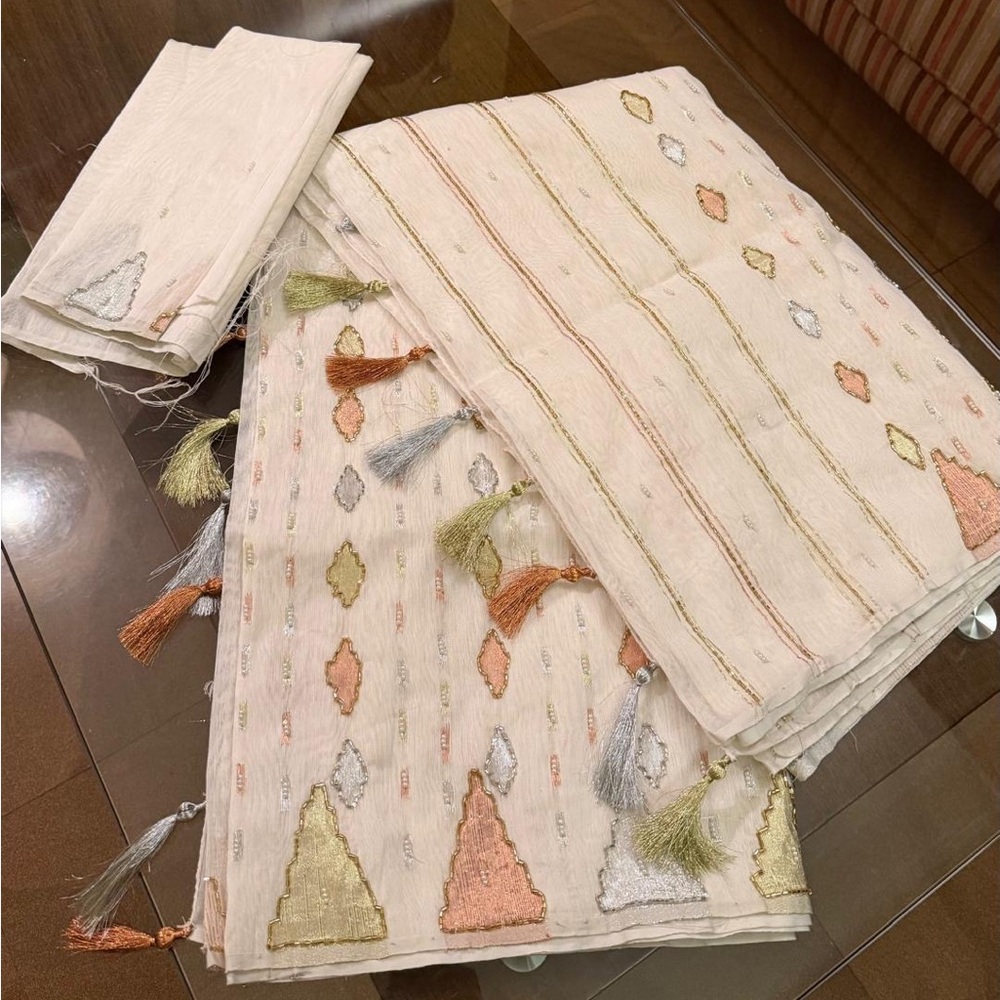 Hand Kar chupi work  Zamdani Saree traditional original Jamdani